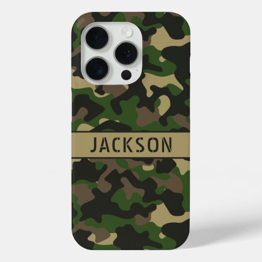 Coques Case-Mate iPhone Green Brown Camouflage Personalized (Verso)