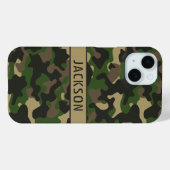 Coques Case-Mate iPhone Green Brown Camouflage Personalized (Verso (horizontal))