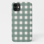 Coques Case-Mate iPhone Green Buffalo Check Green Plaid En vichy (Dos)