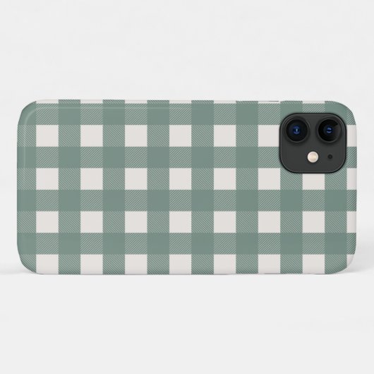 Coques Case-Mate iPhone Green Buffalo Check Green Plaid En vichy (Dos (Horizontal))
