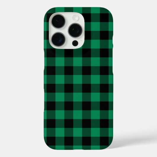 Coques Case-Mate iPhone Green Buffalo Check Plaid Motif de vacances (Verso)