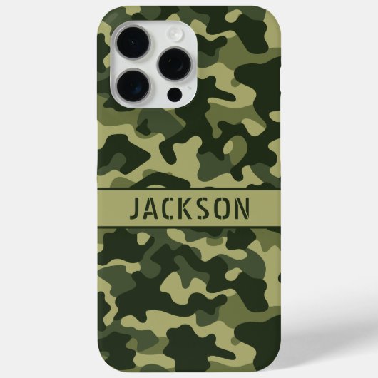Coques Case-Mate iPhone Green Camouflage Personalized (Verso)