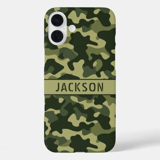 Coques Case-Mate iPhone Green Camouflage Personalized (Verso)
