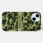 Coques Case-Mate iPhone Green Camouflage Personalized (Verso (horizontal))