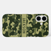 Coques Case-Mate iPhone Green Camouflage Personalized (Verso (horizontal))