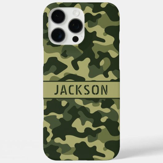 Coques Case-Mate iPhone Green Camouflage Personalized (Verso)