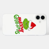 Coques Case-Mate iPhone Green Christmas Creature with Winter Elements (Verso (horizontal))