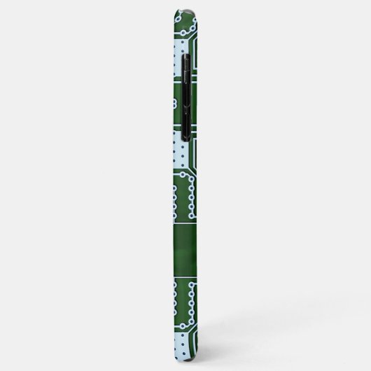 Coques Case-Mate iPhone Green Computer Circuit Board White Lines Motif (Dos/Gauche)