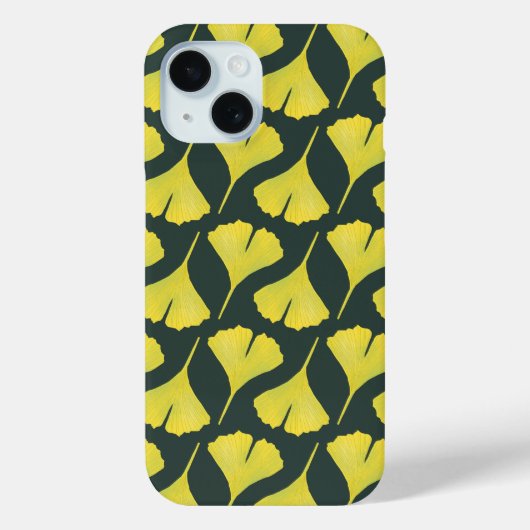 Coques Case-Mate iPhone Green Gingko Leaf Nature Lover Motif botanique (Verso)