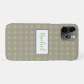 Coques Case-Mate iPhone Green Grey En vichy personnalisé (Dos (Horizontal))