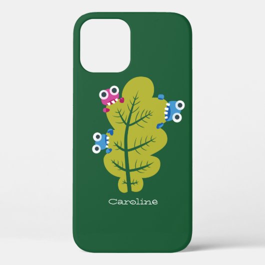 Coques Case-Mate iPhone Green Leaf Mat Cartoon Bute Nom (Verso)