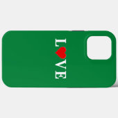 Coques Case-Mate iPhone Green LOVE Elegant Classic (Verso (horizontal))