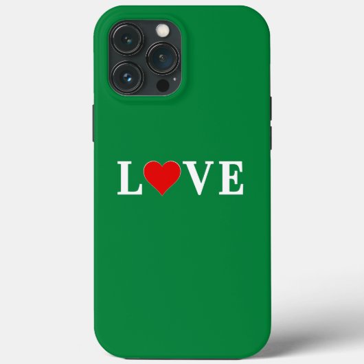 Coques Case-Mate iPhone Green LOVE Elegant Classic (Verso)