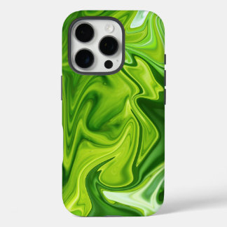 Coques iPhone 16 Pro Green Marble Swirl Abstract Phone Case
