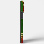 Coques Case-Mate iPhone Green Metallic Red Alcohol Ink Holiday (Verso / Droite)