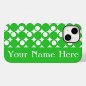 Coques Case-Mate iPhone Green Mod Ball Design avec nom (Verso (horizontal))
