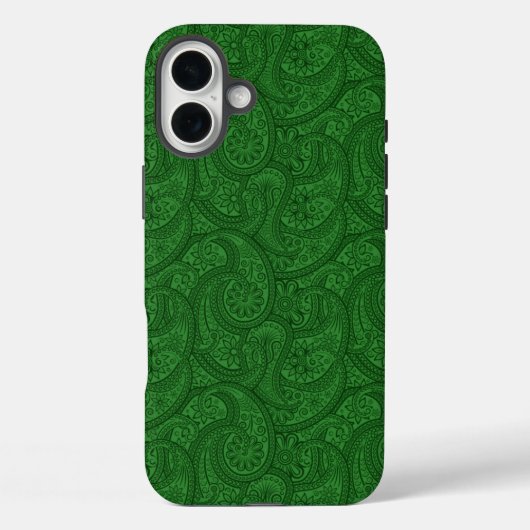 Coques Case-Mate iPhone Green Paisley (Verso)