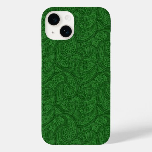Coques Case-Mate iPhone Green Paisley (Verso)