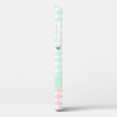 Coques Case-Mate iPhone Green Pink Pastel Nom Houndstooth Motif Moderne (Verso / Gauche)