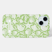 Coques Case-Mate iPhone Green Shells Personalized (Verso (horizontal))