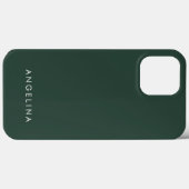 Coques Case-Mate iPhone Green Trendy Modern Minimalist Plain Ajouter un no (Verso (horizontal))