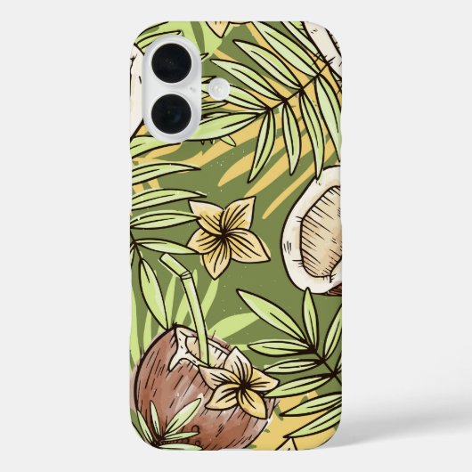 Coques Case-Mate iPhone Green Tropic Coconut jungle Breeze (Verso)