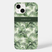 Coques Case-Mate iPhone Green Tropical Palm Feuille Motif (Verso)