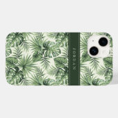Coques Case-Mate iPhone Green Tropical Palm Feuille Motif (Verso (horizontal))