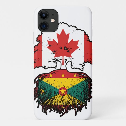 Coques Case-Mate iPhone Grenade Grenade Canada Drapeau des racines d'arbre (Dos)