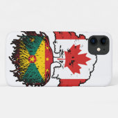 Coques Case-Mate iPhone Grenade Grenade Canada Drapeau des racines d'arbre (Dos (Horizontal))