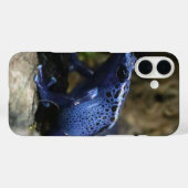 Coques Case-Mate iPhone Grenouille à flèches de poison bleu (Verso (horizontal))