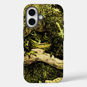 Coques iPhone 16 Grenouille Art Nouveau hollandaise dans l'arbre