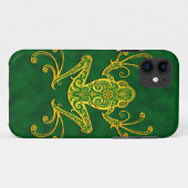 Coques Case-Mate iPhone Grenouille d'arbre verte d'or complexe (Dos (Horizontal))