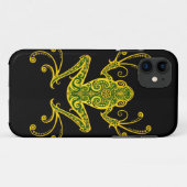 Coques Case-Mate iPhone Grenouille d'arbre verte et noire complexe (Dos (Horizontal))