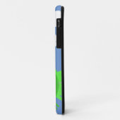 Coques Case-Mate iPhone Grenouille de Noël Santa Hat Bleu Nouveauté (Dos/Gauche)