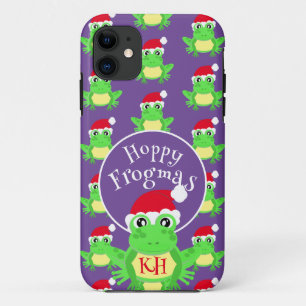 Case-Mate iPhone Case Grenouille de Noël Santa Hat Motif Nouveauté pourp