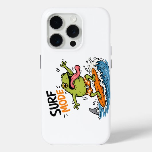 Coques Case-Mate iPhone Grenouille en mode surf drôle | Grenouille idiote (Verso)