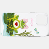 Coques Case-Mate iPhone Grenouille lunaire | Personnalisé (Verso (horizontal))