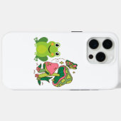 Coques Case-Mate iPhone grenouille mignonne, champignons et papillon (Verso (horizontal))