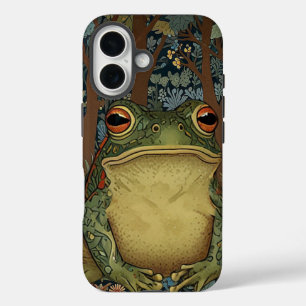 Coques iPhone 16 grenouille vintage de la forêt de boho