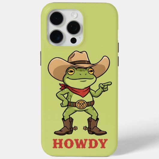 Coques Case-Mate iPhone Grenouille Western Yeehaw Howdy Frog Mème Drôle de (Verso)