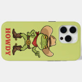 Coques Case-Mate iPhone Grenouille Western Yeehaw Howdy Frog Mème Drôle de (Verso (horizontal))