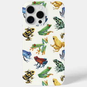 Coque iPhone 15 Pro Max Grenouilles sur blanc naturel