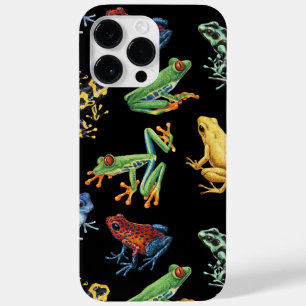 Coque Pour Pour iPhone 14 Pro Max Grenouilles sur noir