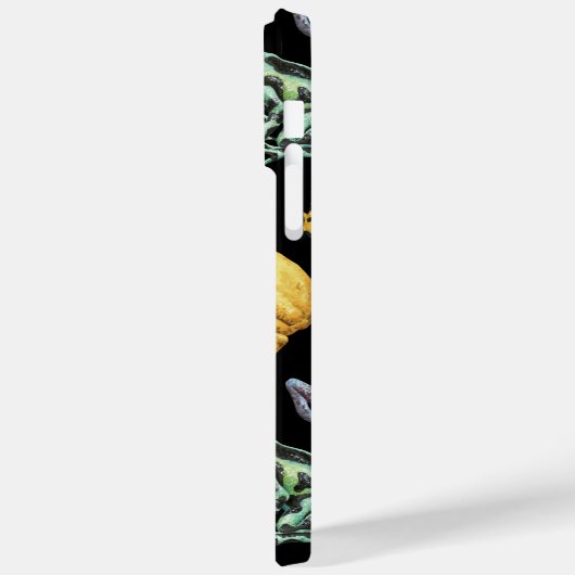 Coques Case-Mate iPhone Grenouilles sur noir (Verso / Gauche)