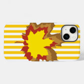 Coques Case-Mate iPhone Grève automnale de moutarde avec Feuilles (Verso (horizontal))
