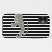Coques Case-Mate iPhone Grève Safari noir avec Leopard (Dos (Horizontal))