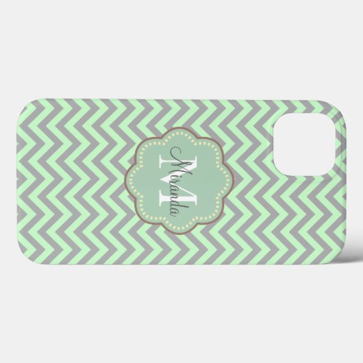 Coques Case-Mate iPhone Grey Chevron (Verso (horizontal))