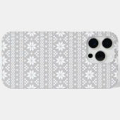 Coques Case-Mate iPhone Grey Fair Isle Sweat de Noël Motif (Verso (horizontal))