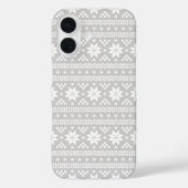 Coques Case-Mate iPhone Grey Fair Isle Sweat de Noël Motif (Verso)